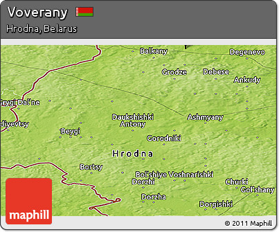Physical Panoramic Map of Voverany