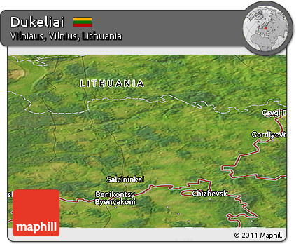 Satellite Panoramic Map of Dukeliai