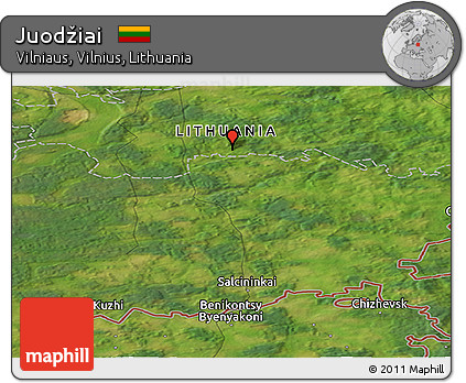 Satellite Panoramic Map of Juodžiai