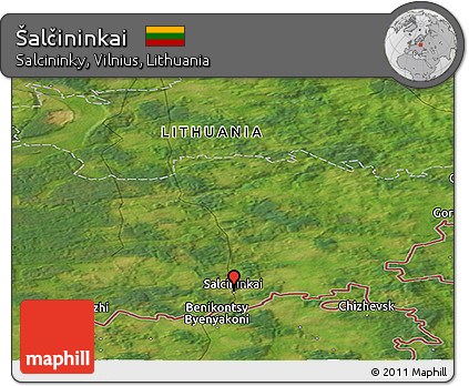 Satellite Panoramic Map of Šalčininkai