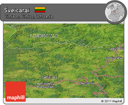 Satellite Panoramic Map of Šveicarai