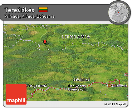 Satellite Panoramic Map of Terešiškės