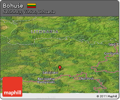 Satellite Panoramic Map of Bohuše