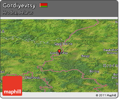Satellite Panoramic Map of Gordiyevtsy