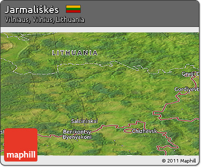 Satellite Panoramic Map of Jarmališkės