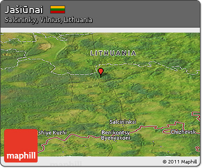 Satellite Panoramic Map of Jašiūnai