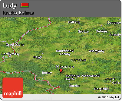 Satellite Panoramic Map of Ludy