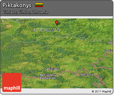 Satellite Panoramic Map of Piktakonys