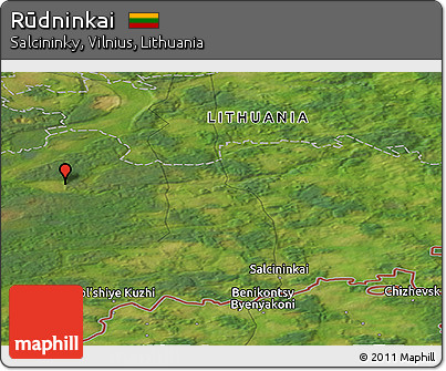 Satellite Panoramic Map of Rūdninkai