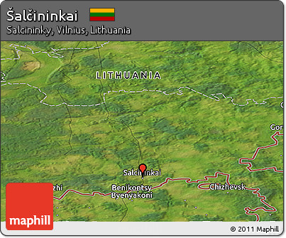 Satellite Panoramic Map of Šalčininkai