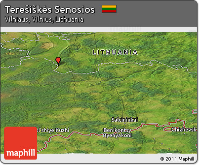 Satellite Panoramic Map of Terešiškės Senosios