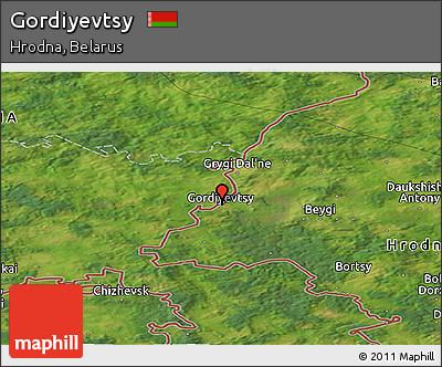 Satellite Panoramic Map of Gordiyevtsy