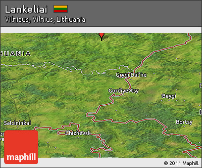 Satellite Panoramic Map of Lankeliai