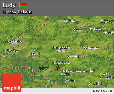 Satellite Panoramic Map of Ludy