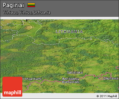 Satellite Panoramic Map of Pagiriai