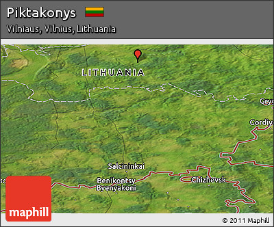 Satellite Panoramic Map of Piktakonys
