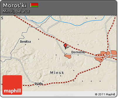 Shaded Relief 3D Map of Moros'ki