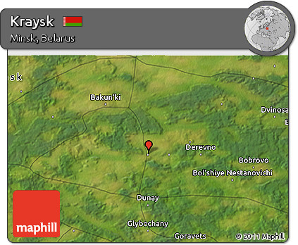 Satellite 3D Map of Kraysk