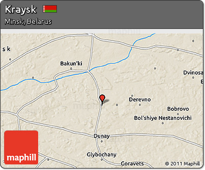 Shaded Relief 3D Map of Kraysk