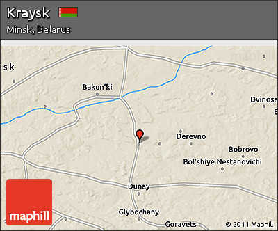 Shaded Relief 3D Map of Kraysk