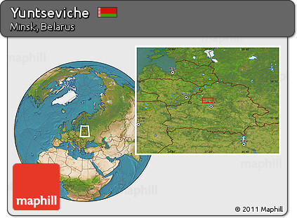 Satellite Location Map of Yuntseviche