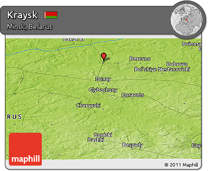 Physical Panoramic Map of Kraysk