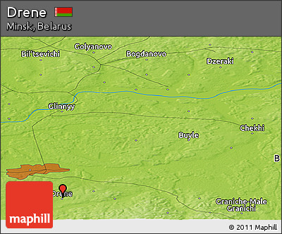 Physical Panoramic Map of Drene