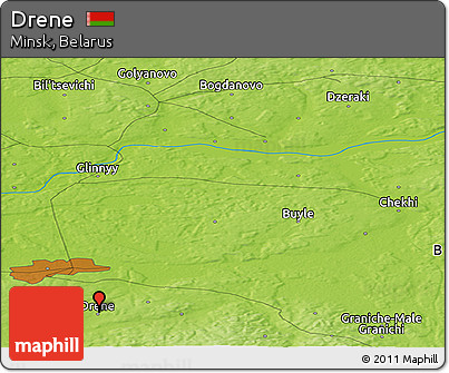 Physical Panoramic Map of Drene