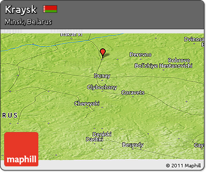 Physical Panoramic Map of Kraysk