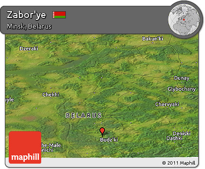 Satellite Panoramic Map of Zabor'ye