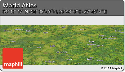Satellite Panoramic Map of the Area around 54° 26' 3" N, 27° 16' 29" E