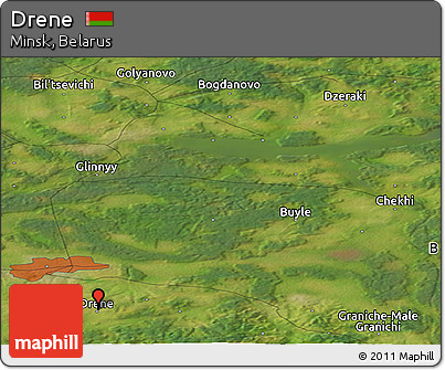 Satellite Panoramic Map of Drene