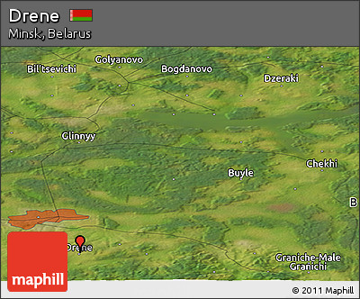 Satellite Panoramic Map of Drene