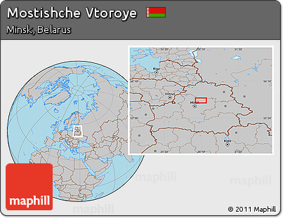 Gray Location Map of Mostishche Vtoroye