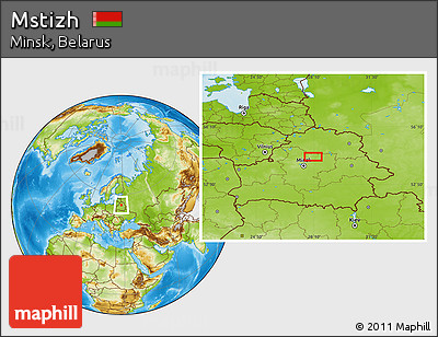 Physical Location Map of Mstizh