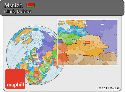 Political Location Map of Mstizh