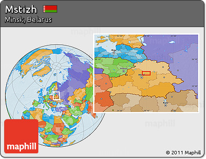 Political Location Map of Mstizh