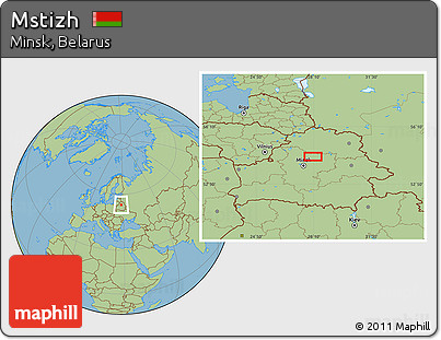 Savanna Style Location Map of Mstizh