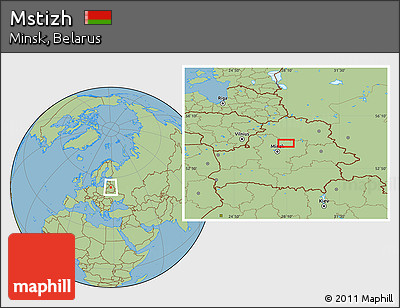 Savanna Style Location Map of Mstizh