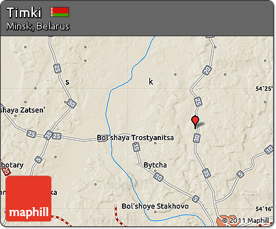 Shaded Relief Map of Timki