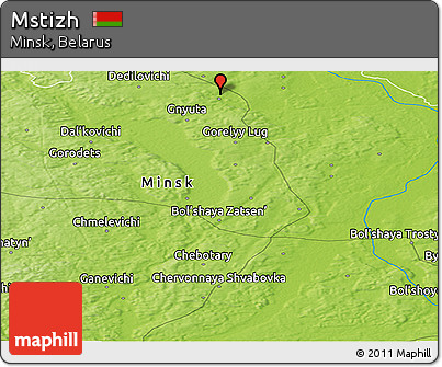 Physical Panoramic Map of Mstizh