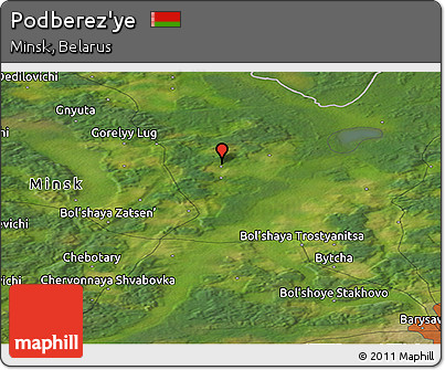 Satellite Panoramic Map of Podberez'ye