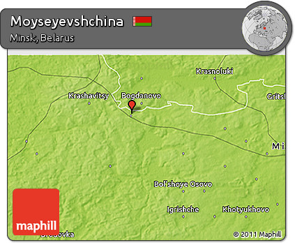 Physical 3D Map of Moyseyevshchina
