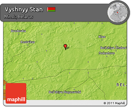 Physical 3D Map of Vyshnyy Stan