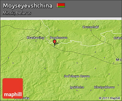 Physical 3D Map of Moyseyevshchina