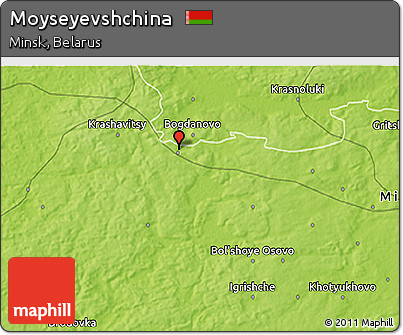 Physical 3D Map of Moyseyevshchina