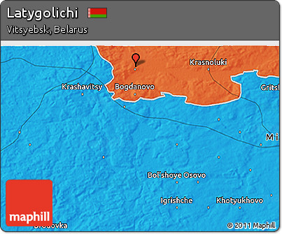 Political 3D Map of Latygolichi