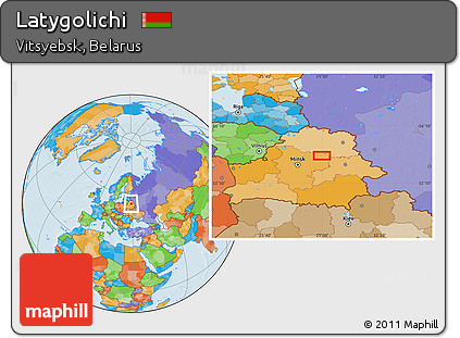 Political Location Map of Latygolichi