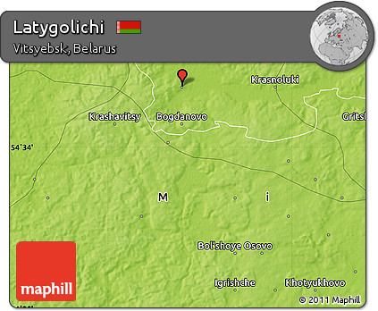 Physical Map of Latygolichi