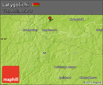 Physical Map of Latygolichi